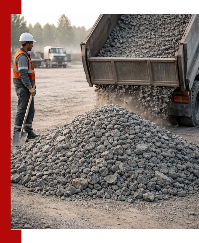 Гранитный щебень фракции 100–201 для строительства в Тюмени