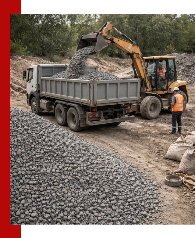 Доставка гравийного щебня в Тюмени оптом и в розницу