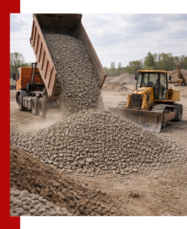 Доставка гравийного щебня фракции 40-70 в Тюмени