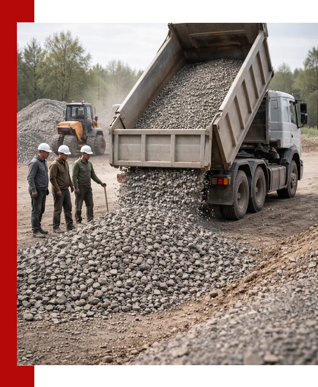 Доставка гравийного щебня фракции 70-120 в Тюмени