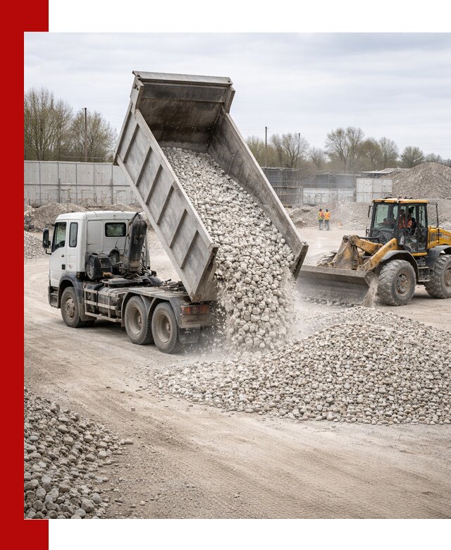 Доставка и продажа известнякового щебня в Тюмени