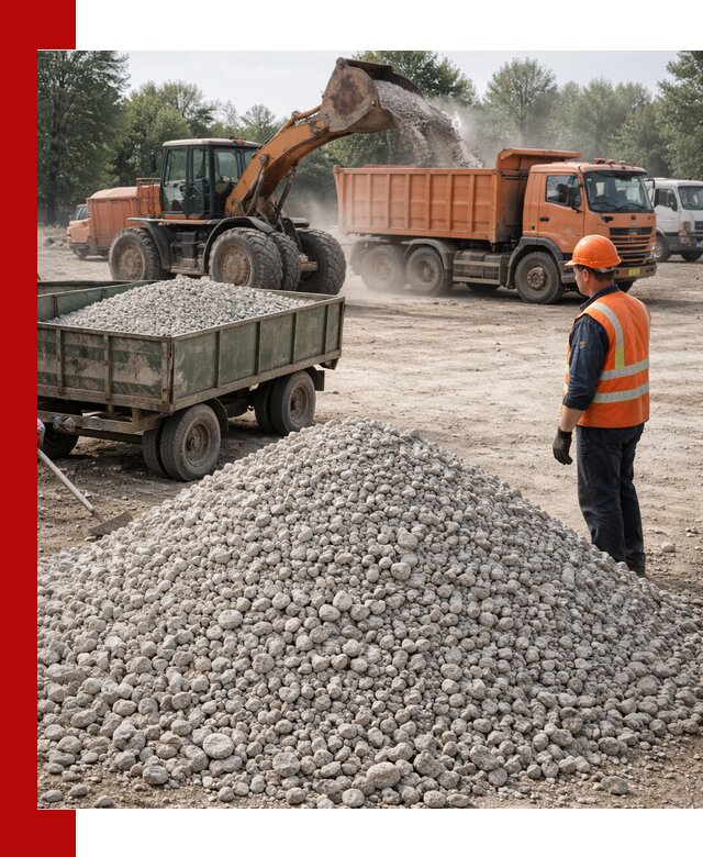 Доставка известнякового щебня фракция 20–40 в Тюмени