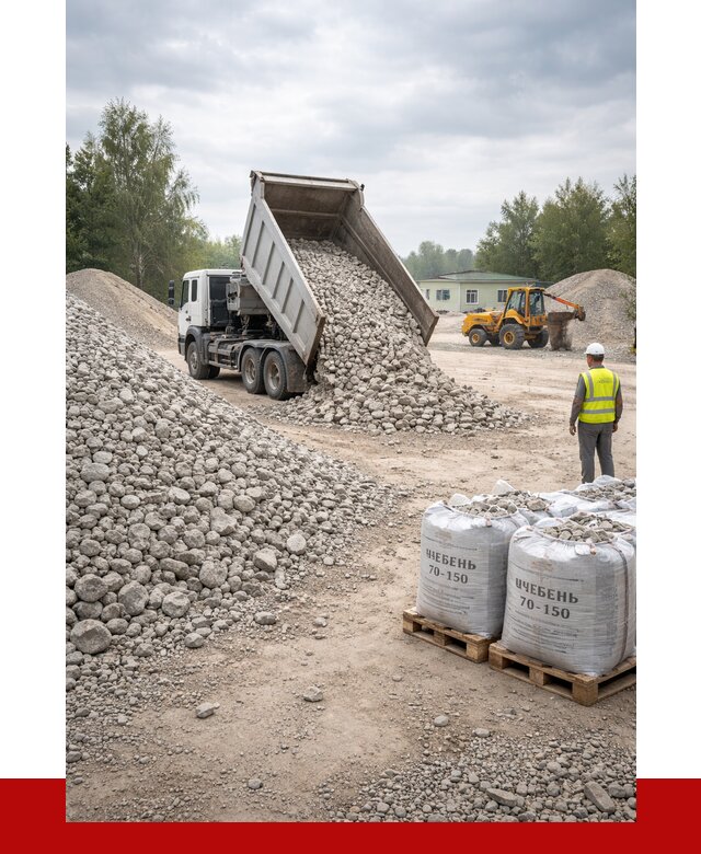 Известняковый щебень фракция 70-150 в Тюмени от 1276 р. | ПРОНЕРУДТюм