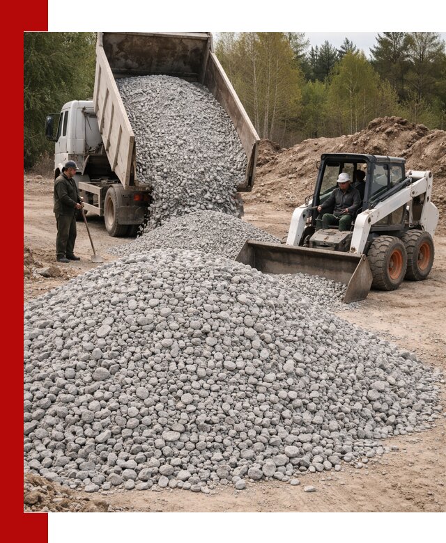 Доставка доломитового щебня в Тюмени напрямую от карьера