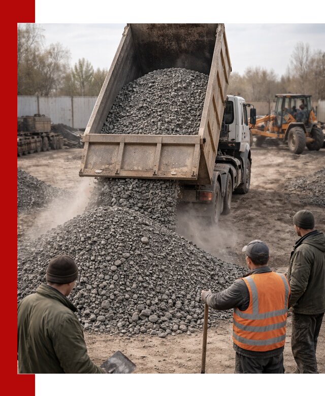 Доставка шлакового щебня в удобные сроки по выгодной цене в Тюмени