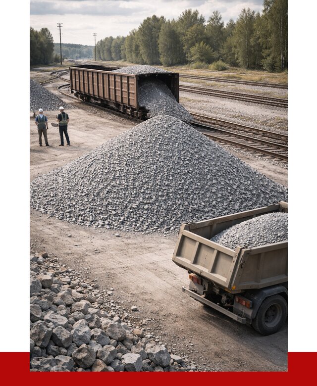 Железнодорожный щебень 20-60 в Тюмени от 1735 р. | ПРОНЕРУДТюм