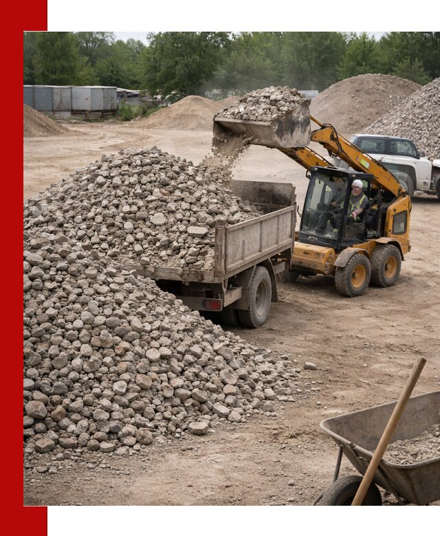 Доставка вторичного щебня в Тюмени для строительных работ
