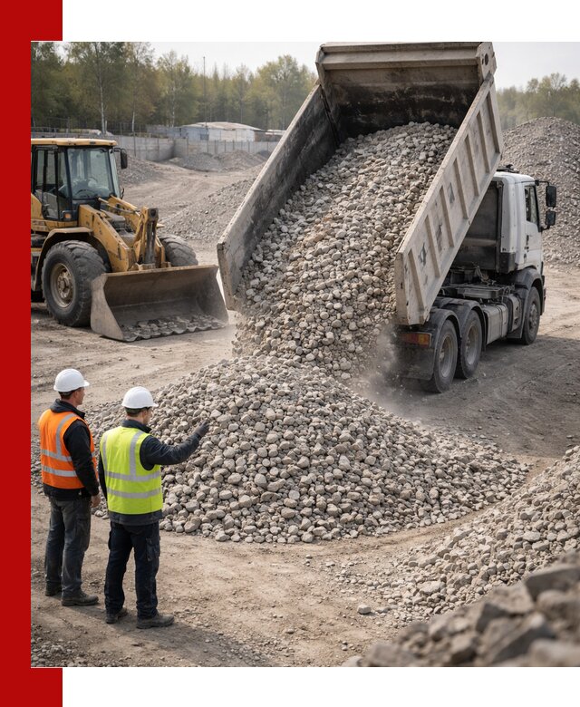 Вторичный щебень фракция 40–70 доставка в Тюмени