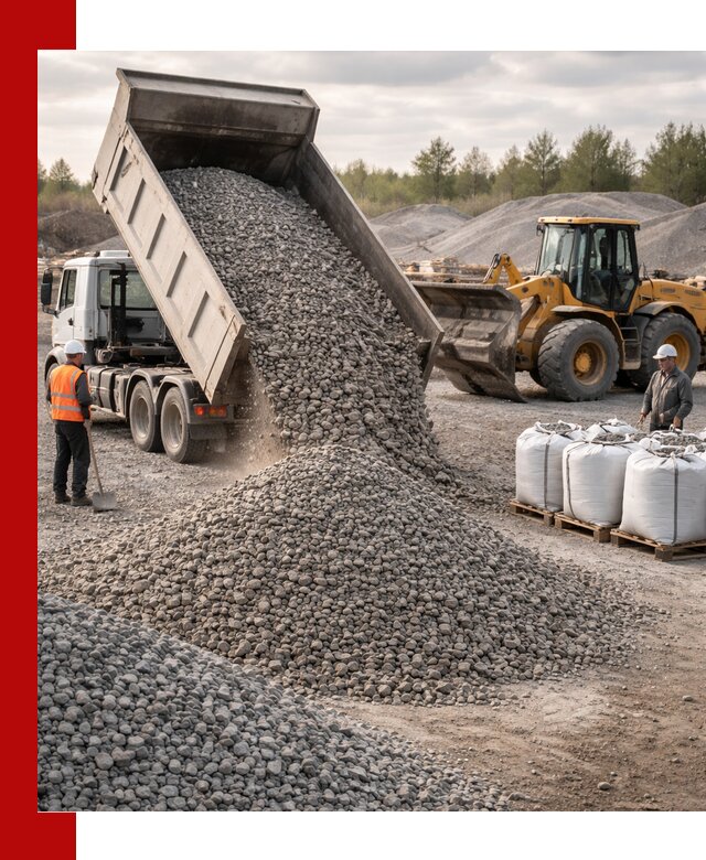 Бетонный щебень фракция 5–20 с доставкой в Тюмени