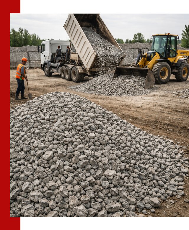 Доставка бетонного щебня фракции 40-70 в Тюмени