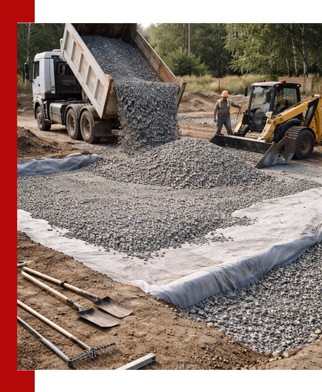 Щебень для фундамента с доставкой в Тюмени