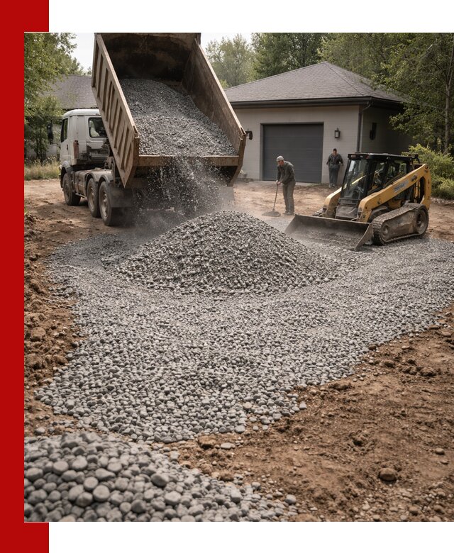 Щебень для парковки в Тюмени: доставка и укладка качественного материала
