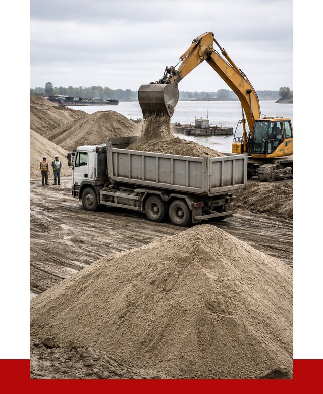 Купить речной песок навалом в Тюмени от 1837 р., ПРОНЕРУДТюм