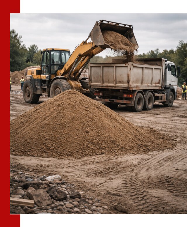 Доставка речного песка навалом в Тюмени быстро и выгодно