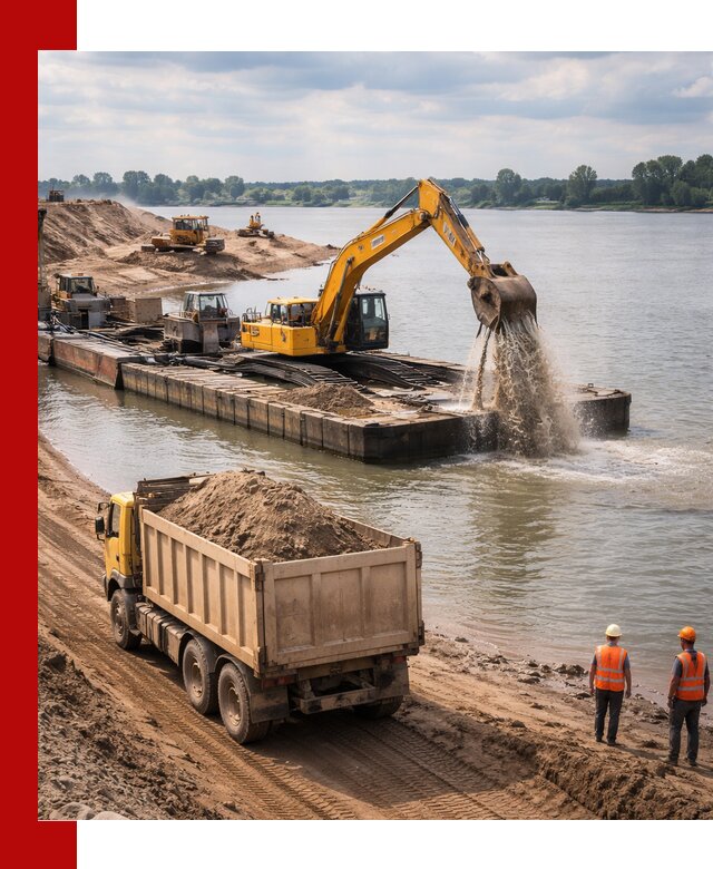 Намывной песок с доставкой в Тюмени оптом и в розницу