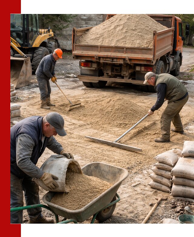Поставка песка для стяжки в Тюмени с быстрой доставкой