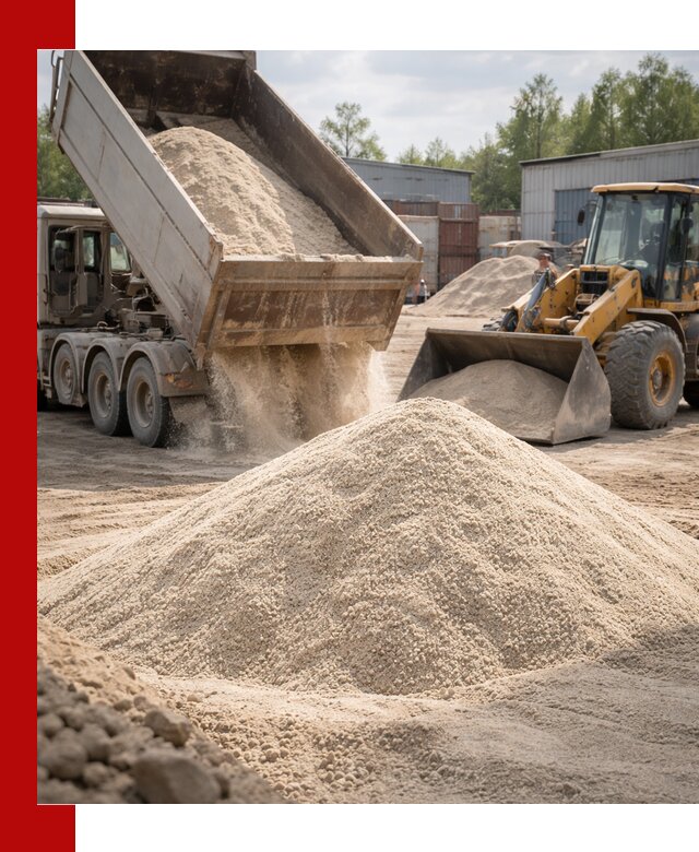 Кварцевый песок с доставкой в Тюмени для строительных работ