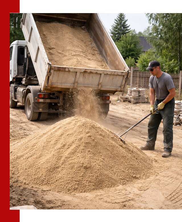 Доставка сухого песка самосвалами в Тюмени