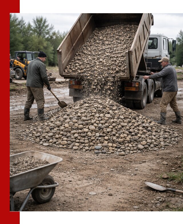 Доставка гальки речной оптом и в розницу в Тюмени