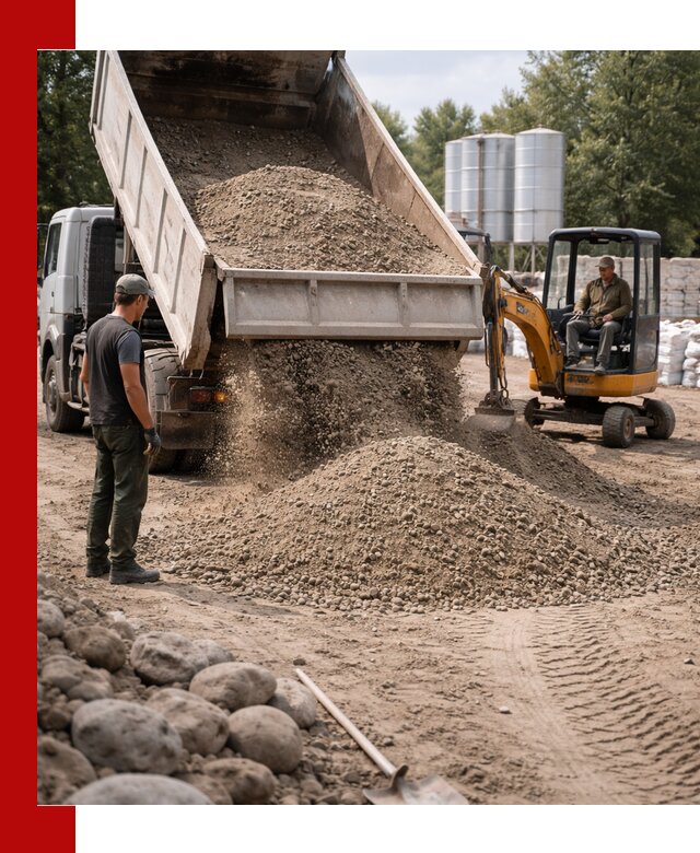 Доставка ПГС С3 в Тюмени самосвалами и миксерами
