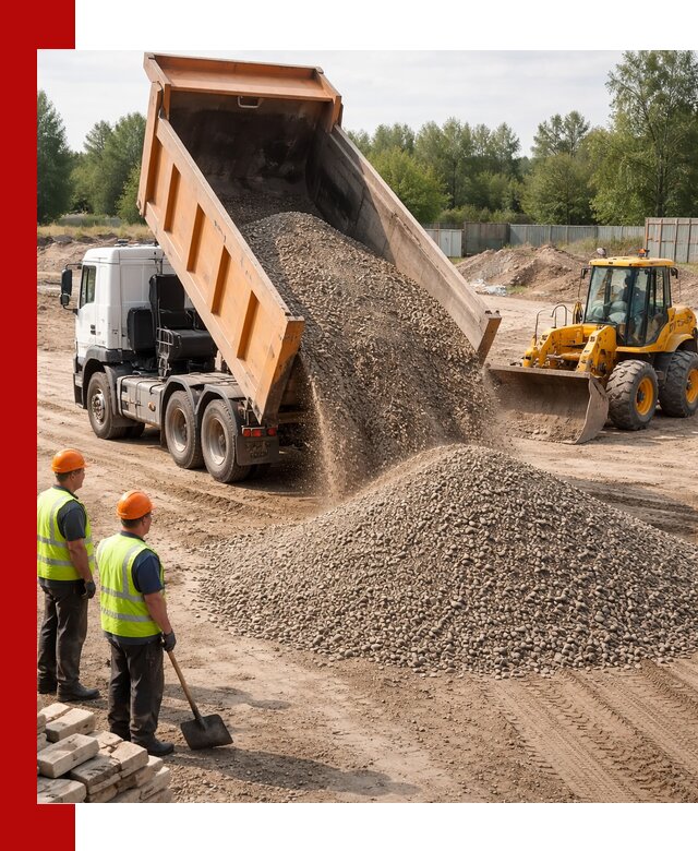 Доставка щебёночно-песчаной смеси ЩПС С7 в Тюмени