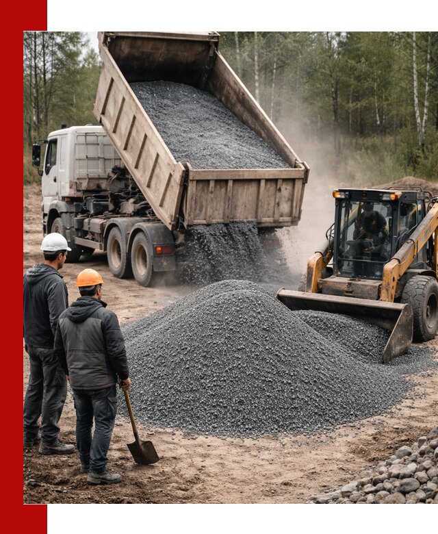 Гранитный отсев 0-5 с доставкой и разгрузкой в Тюмени