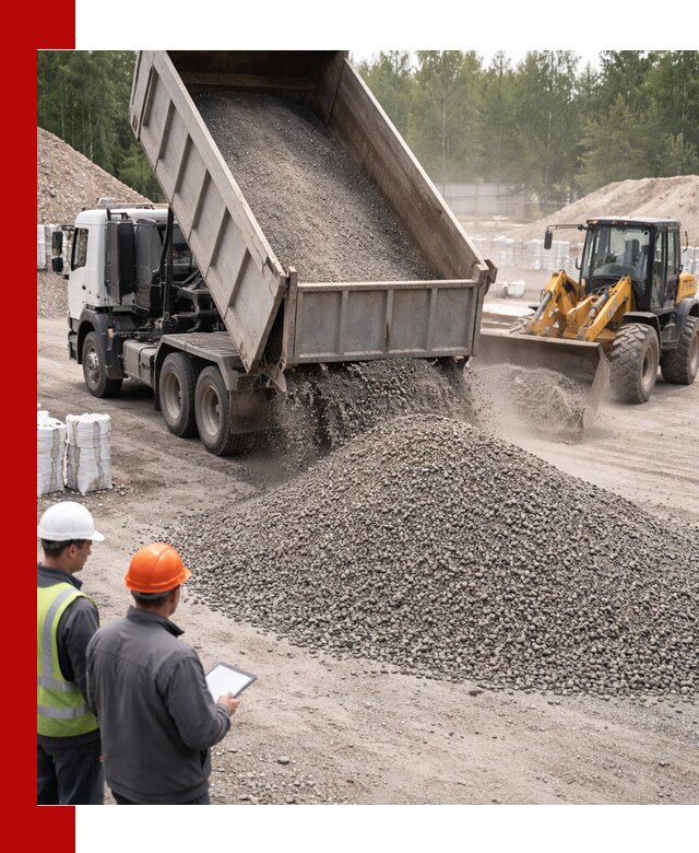 Доставка и продажа гранитного отсева 0-10 в Тюмени