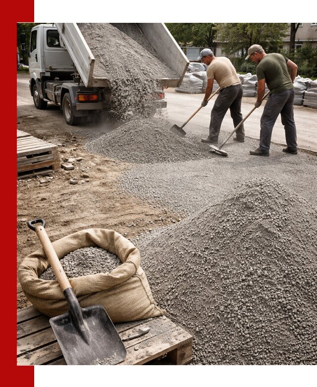 Отсев для тротуарной плитки в Тюмени — доставка и укладка