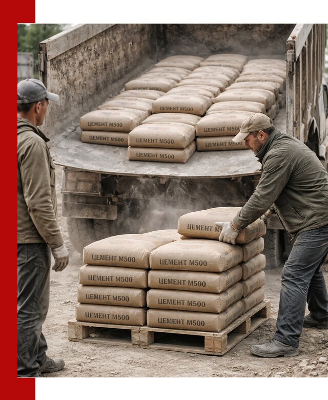 Цемент М500 с доставкой самосвалом в Тюмени