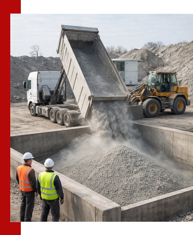 Доставка цемента навалом в Тюмени крупными партиями