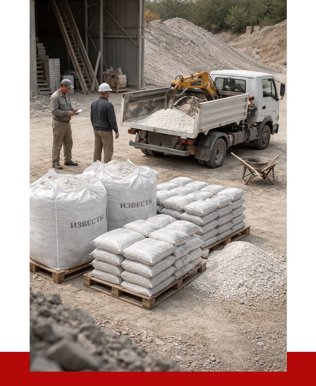 Известь строительная в Тюмени с доставкой от 4287 р. | ПРОНЕРУДТюм