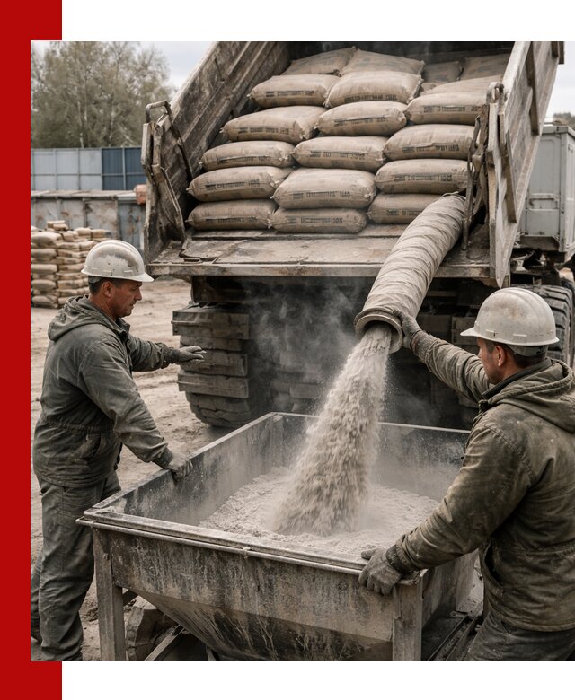 Доставка цемента М400 в Тюмени оптом и в розницу