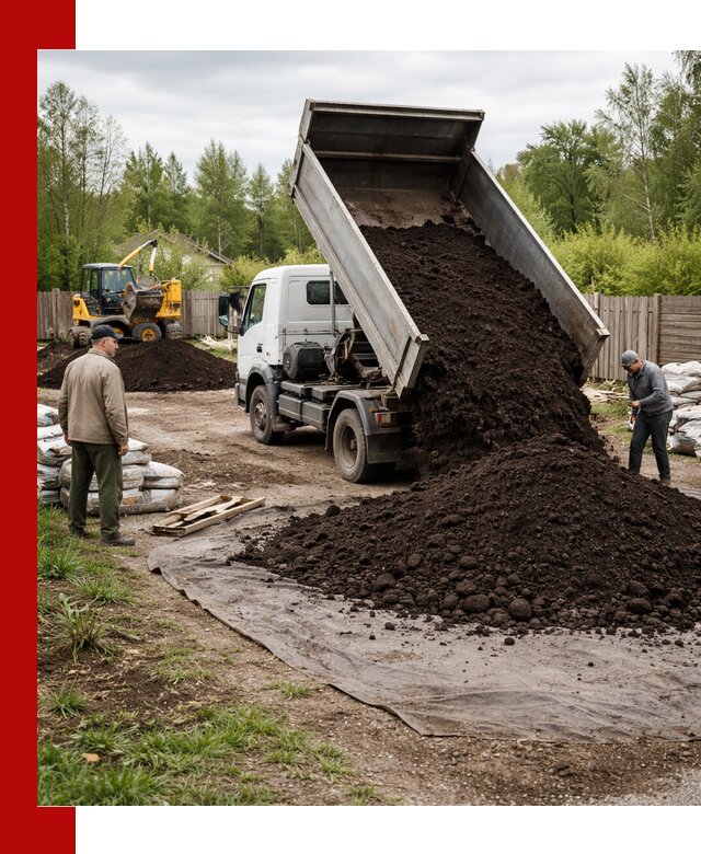 Доставка качественного почвогрунта в Тюмени оптом и в розницу