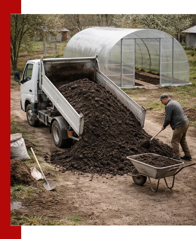 Чернозем для теплицы с доставкой в Тюмени