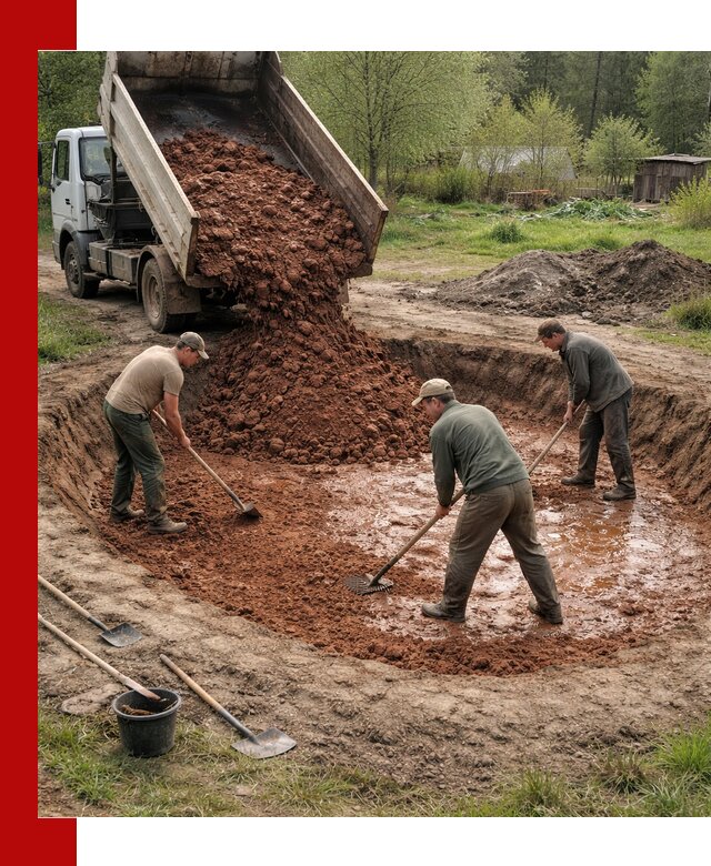 Купить качественную глину для пруда в Тюмени
