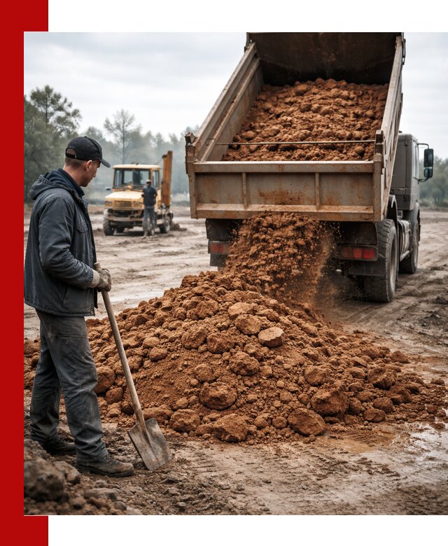 Глина для засыпки в Тюмени с доставкой самосвалами