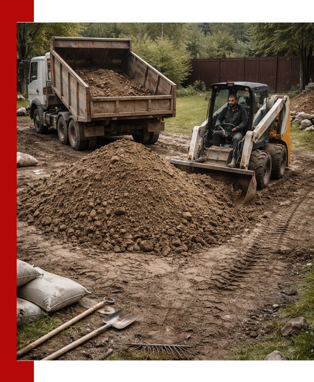 Суглинок для планировки участков в Тюмени с доставкой и выгрузкой