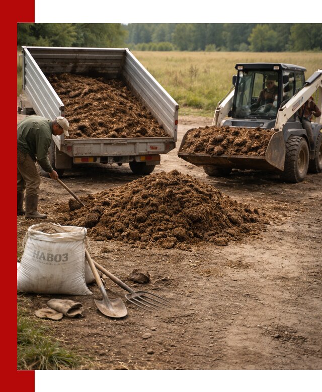 Доставка конского навоза в Тюмени с разгрузкой и доставкой на объект