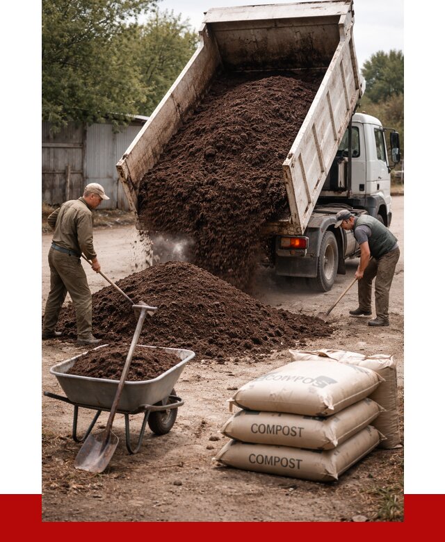 Купить компост в Тюмени от 4287 р. за куб с доставкой | ПРОНЕРУДТюм