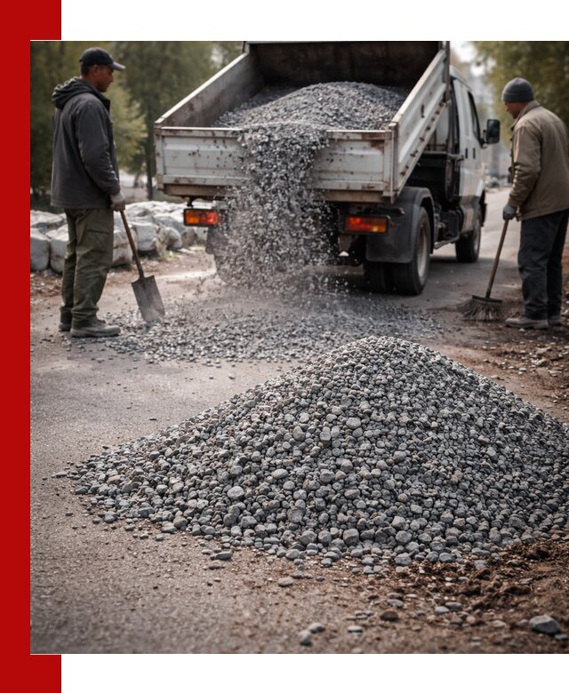 Гранитная крошка для посыпки дорог и тротуаров в Тюмени