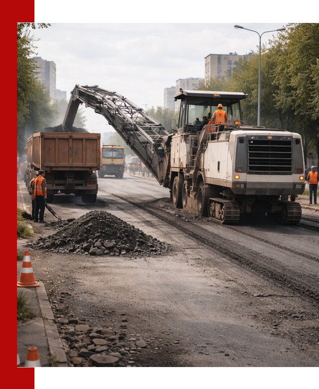 Фрезерованный асфальт в Тюмени — удаление и вывоз старого покрытия