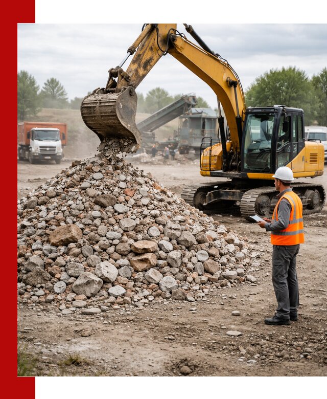 Доставка и вывоз строительного боя в Тюмени