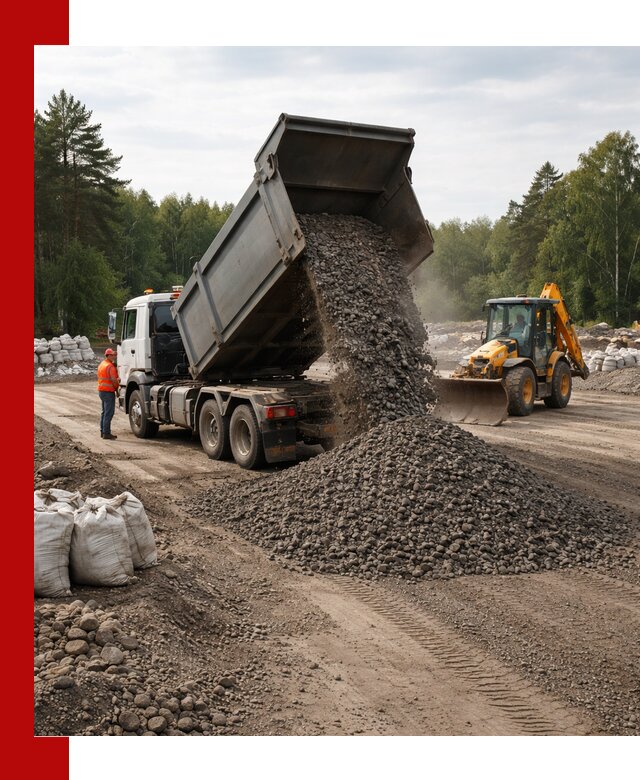 Доставка дробленого асфальта в Тюмени для дорожных работ