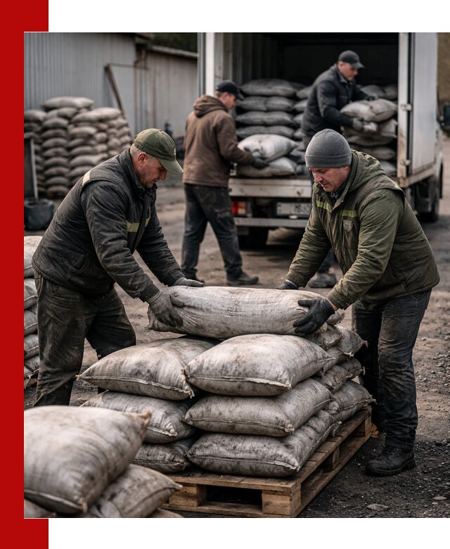 Доставка угля в мешках по выгодным ценам в Тюмени