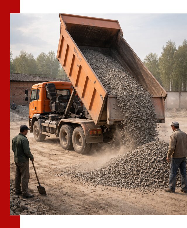 Доставка самосвалом 20 м3 в Тюмени быстро и надежно