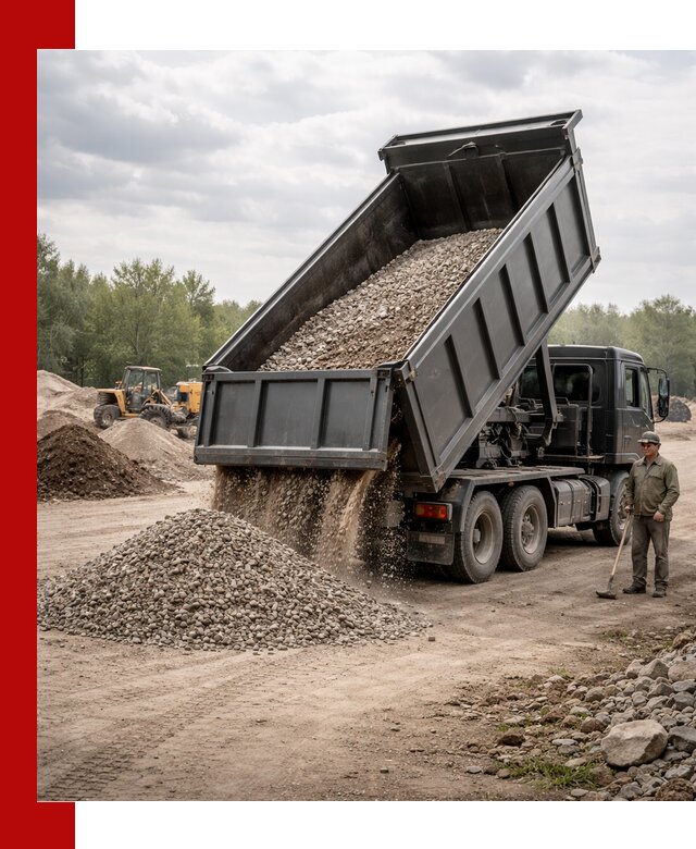 Доставка самосвалом 30 м3 по выгодным ценам в Тюмени