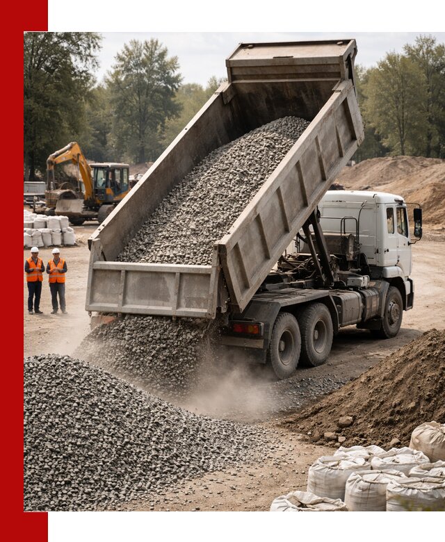 Аренда самосвала в Тюмени для доставки сыпучих и нерудных материалов