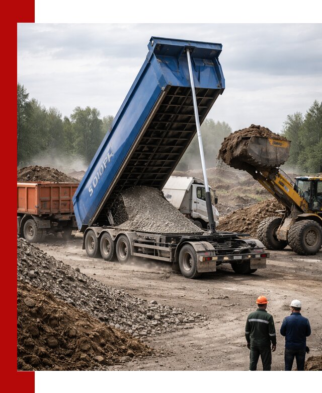 Аренда тонар 40 тонн в Тюмени с доставкой материалов