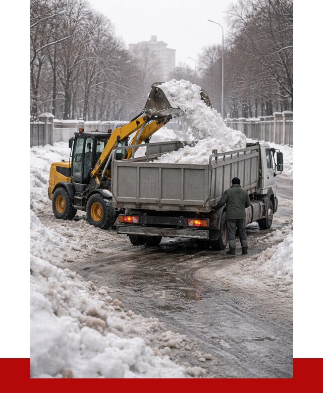 Вывоз снега с погрузкой в Тюмени от 3572 р. ПРОНЕРУДТюм