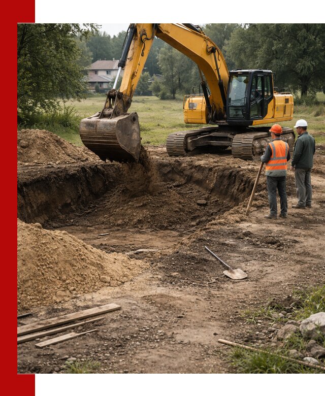 Рытье котлована под фундамент в Тюмени (быстро и недорого)